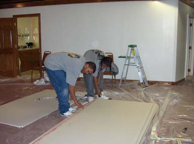 Getting the wall ready