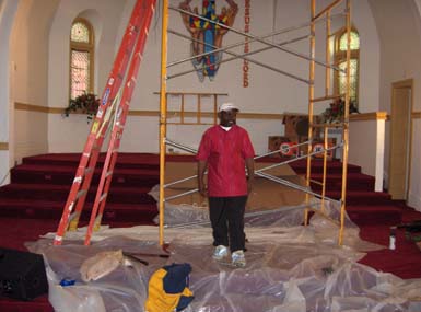 Preacher in the pulpit!